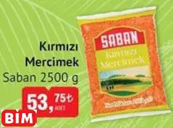 SABAN KIRMIZI MERCİMEK SABAN KIRMIZI MERCİMEK